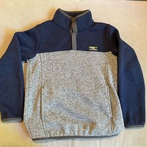 LL Bean quarter snap fleece jacket/sweater M 10-12